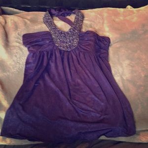 Purple beaded halter